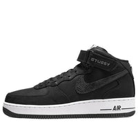 Giày Nike Stussy x Air Force 1 Mid ‘Black Snakeskin’ DJ7840-001