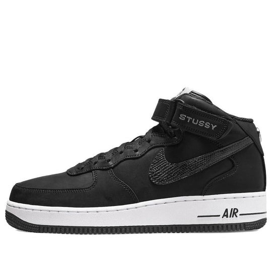 Giày Nike Stussy x Air Force 1 Mid ‘Black Snakeskin’ DJ7840-001