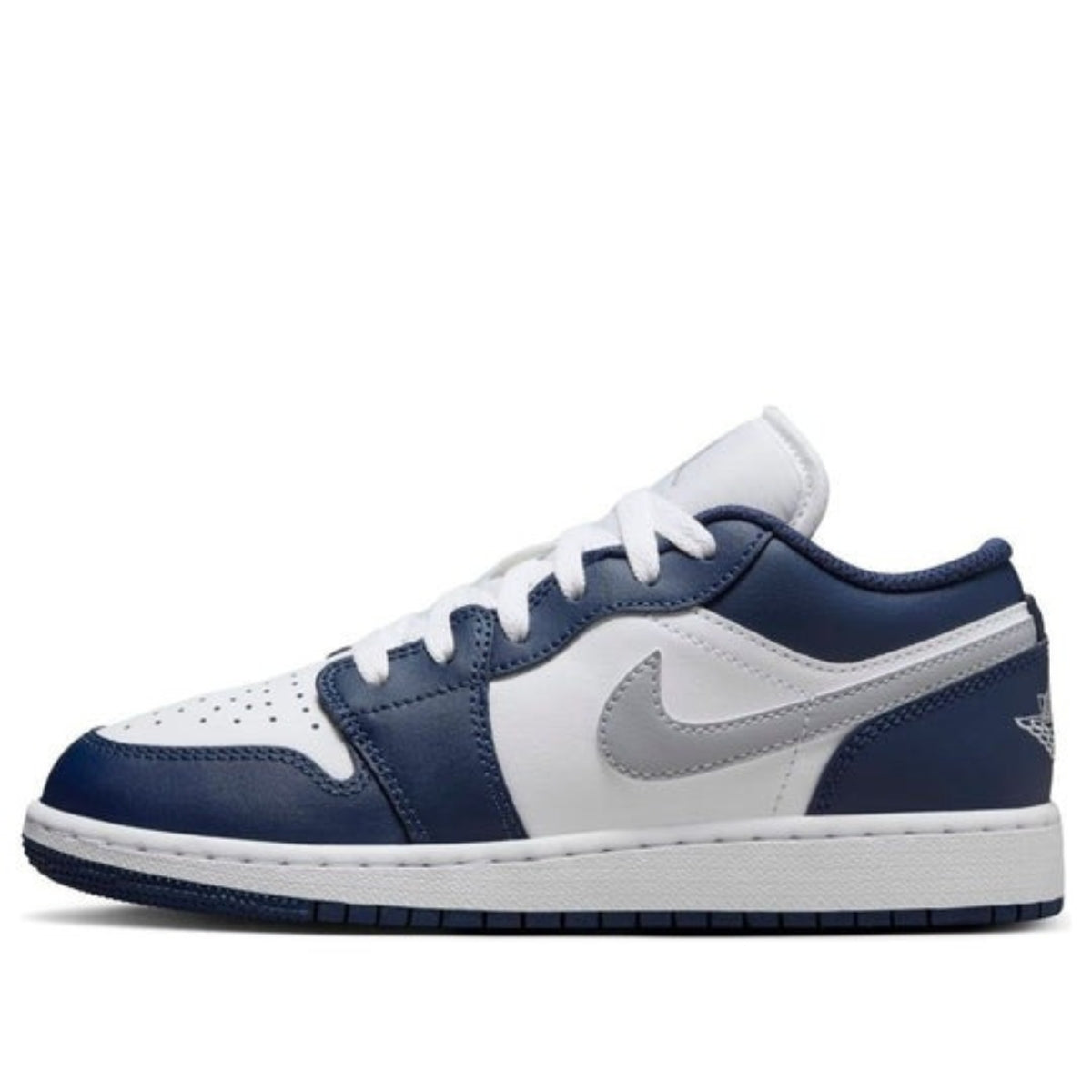 Giày Air Jordan 1 Low GS ‘Midnight Navy Wolf Grey’ 553560-141
