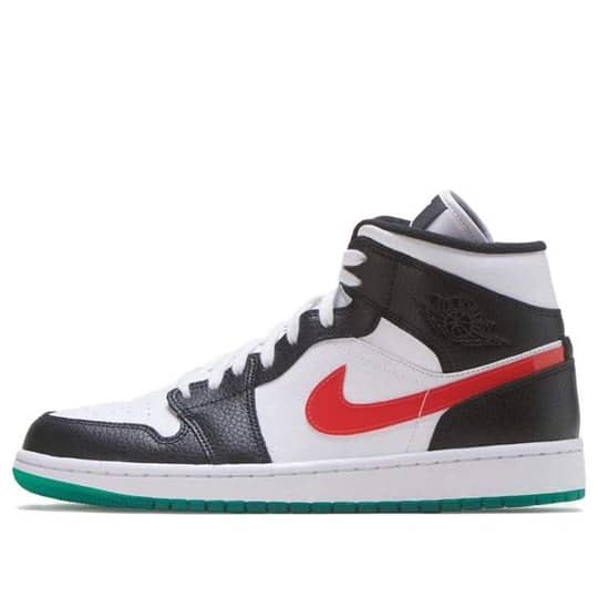 Giày Air Jordan 1 Mid Alternate Swooshes Red Yellow BQ6472-063