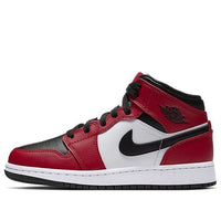 Giày Air Jordan 1 Mid Chicago Black Toe 554724-069 / 554725-069