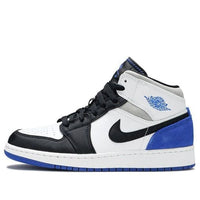 Giày Air Jordan 1 Mid SE White Black Royal BQ6931-102