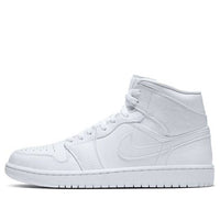 Giày Air Jordan 1 Mid Triple White 554724-130