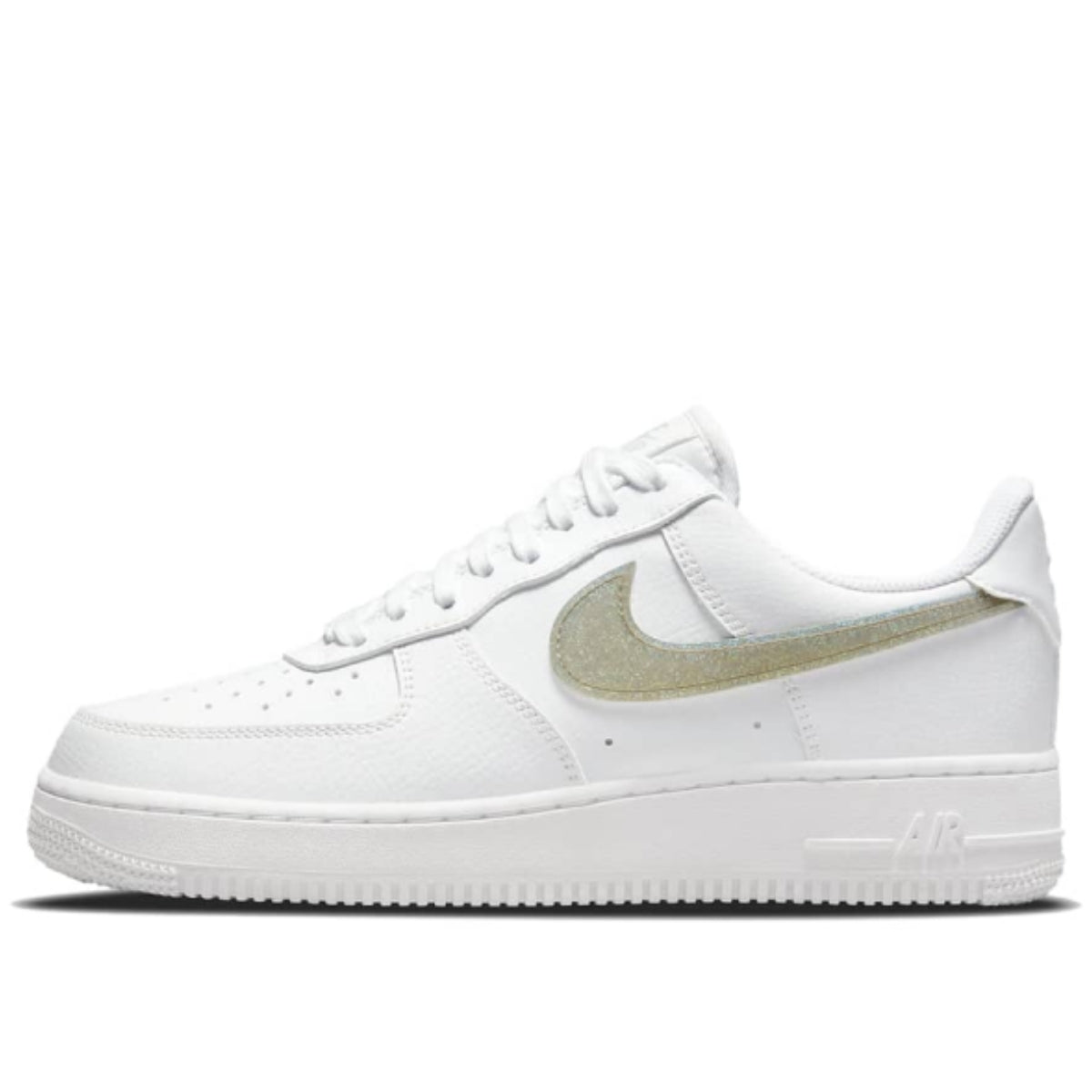 Giày Nike Air Force 1 Low ‘White Gold Glitter Swoosh’ DH4407-101