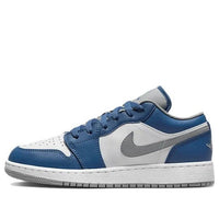 Giày Nike Air Jordan 1 Low ‘True Blue Cement’ (GS) 553560-412