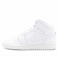 Giày Nike Air Jordan 1 Mid ‘Triple White’ (GS) 554725-136