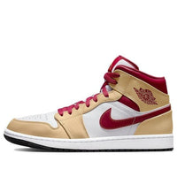 Giày Nike Air Jordan 1 Mid ‘Light Curry Cardinal Red’ 554724-201