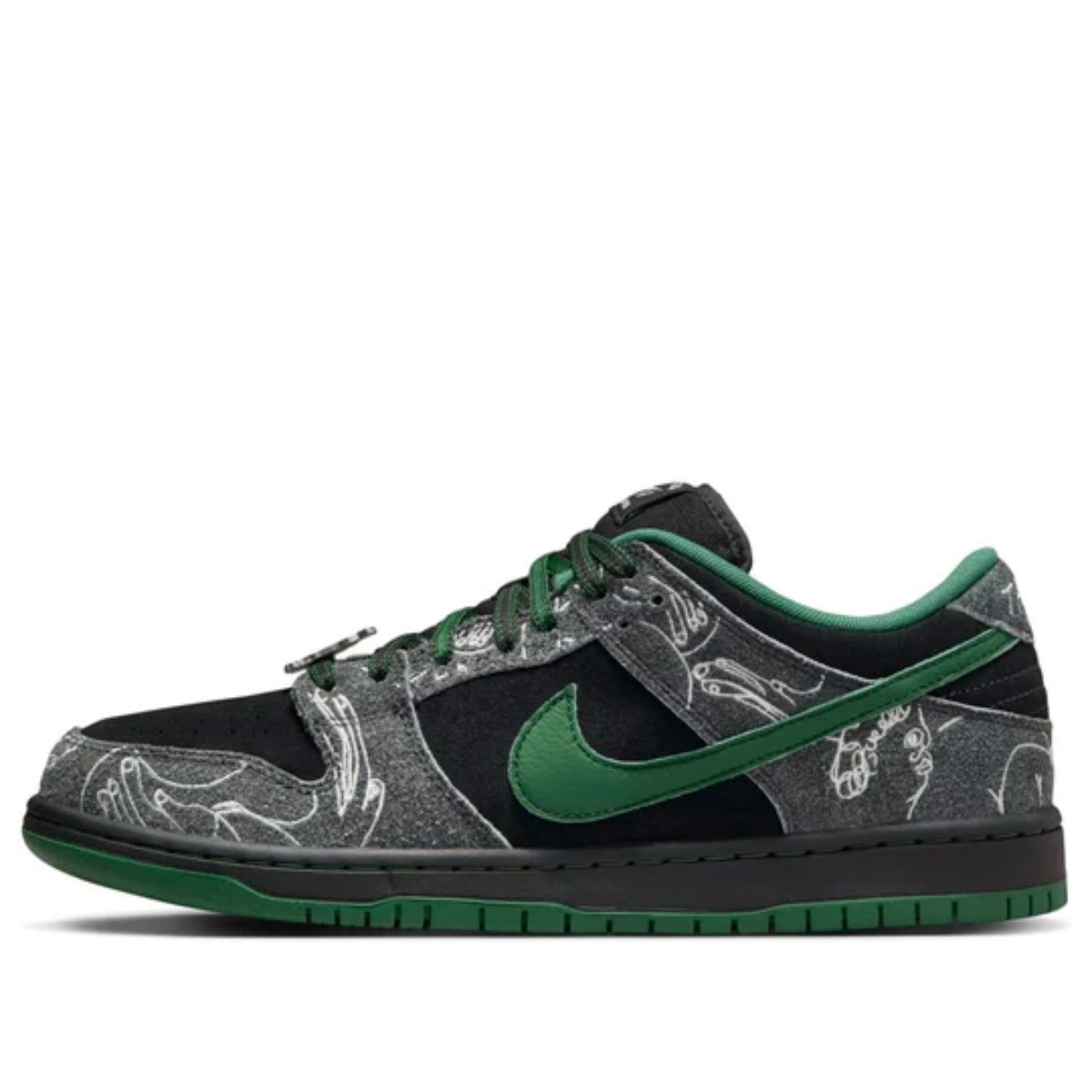Giày Nike x There Skateboard SB Dunk Low Pro ‘Anthracite Gorge Green’ HF7743-001