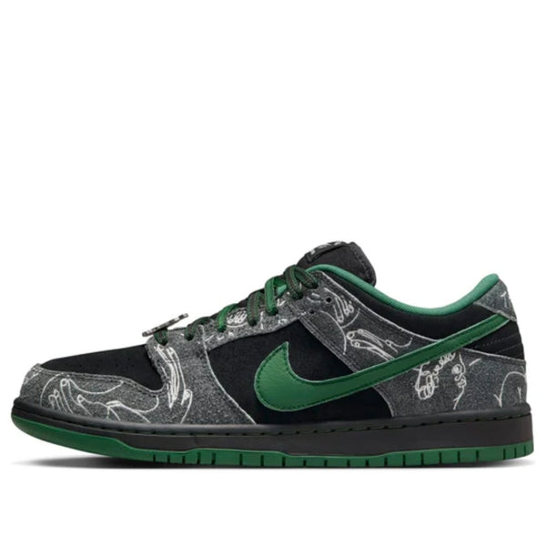 Giày Nike x There Skateboard SB Dunk Low Pro ‘Anthracite Gorge Green’ HF7743-001