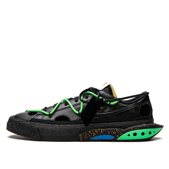 Giày Off-White X Nike Blazer Low ‘Black Electro Green’ DH7863-001