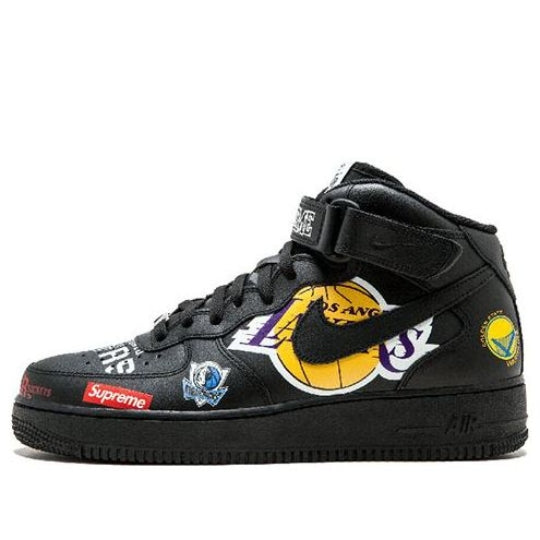 Giày Supreme x NBA x Air Force 1 Mid 07 ‘Black’ AQ8017-001