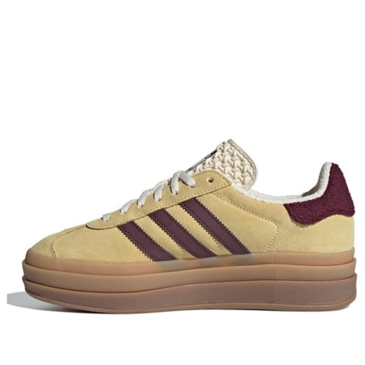 Giày (WMNS) adidas Gazelle Bold ‘Almost Yellow Maroon’ IF5937