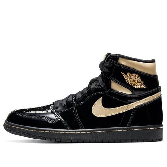 Giày nam Air Jordan 1 High OG Patent Black Gold 555088-032
