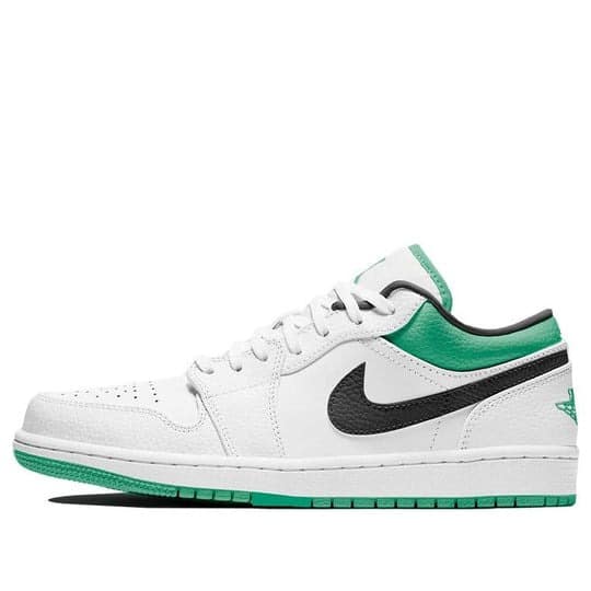 Giày nam  Air Jordan 1 Low White Lucky Green Black 553558-129