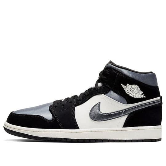 Giày nam Air Jordan 1 Mid Satin Grey Toe 852542-011
