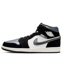 Giày nam Air Jordan 1 Mid Satin Grey Toe 852542-011