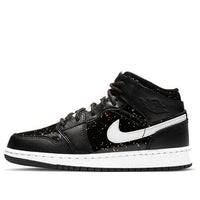 Giày nữ Air Jordan 1 Mid SE ‘Black Glitter’ (GS) AV5174-001