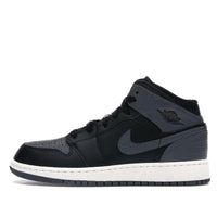 Giày nữ Air Jordan 1 Retro Mid ‘Black Dark Grey’ (GS) 554725-041