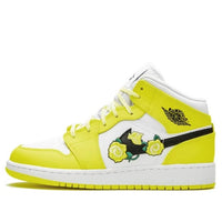 Giày nữ Nike Air Jordan 1 Mid SE ‘Rose Patch – Dynamic Yellow’ (GS)  AV5174-700