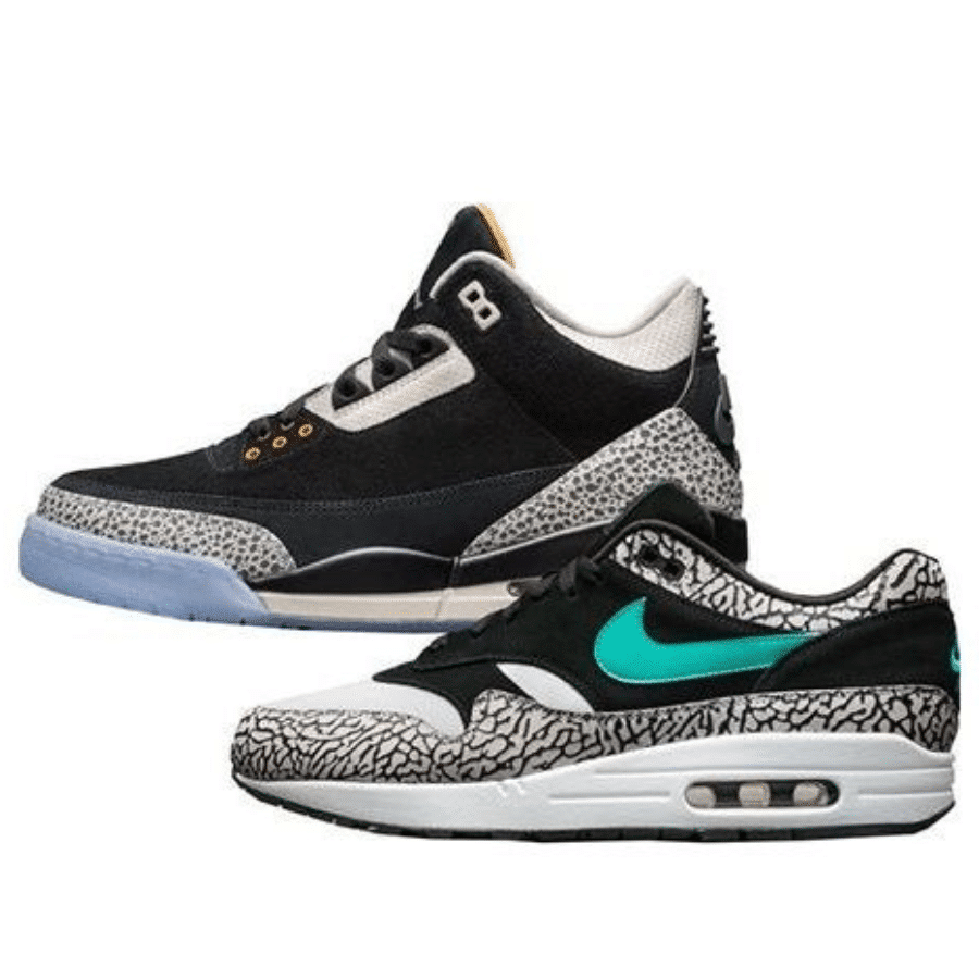 Giày Atmos x Air Jordan 3 Retro & Air Max 1 ‘Safari Pack’ 923098-900